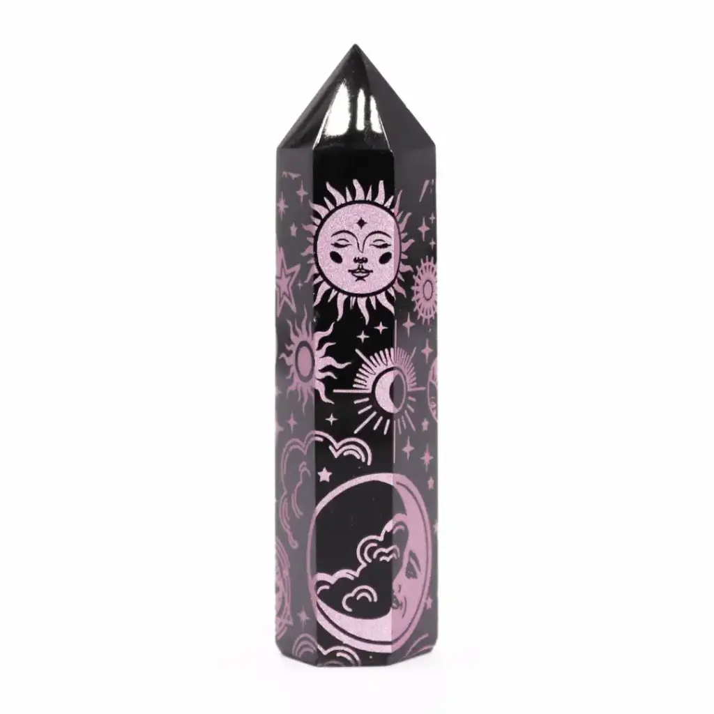 Black Obsidian Point – Mystic Story – Rose Pink | www.artisangoods.co.uk 2