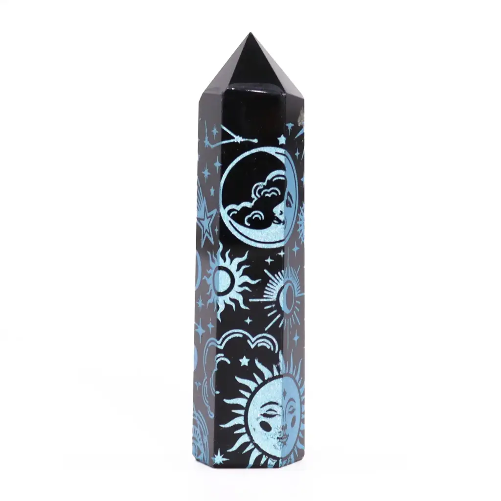 Black Obsidian Points – Mystic Story – Sky Blue | www.artisangoods.co.uk Black Obsidian Points – Mystic Story – Sky Blue | www.artisangoods.co.uk