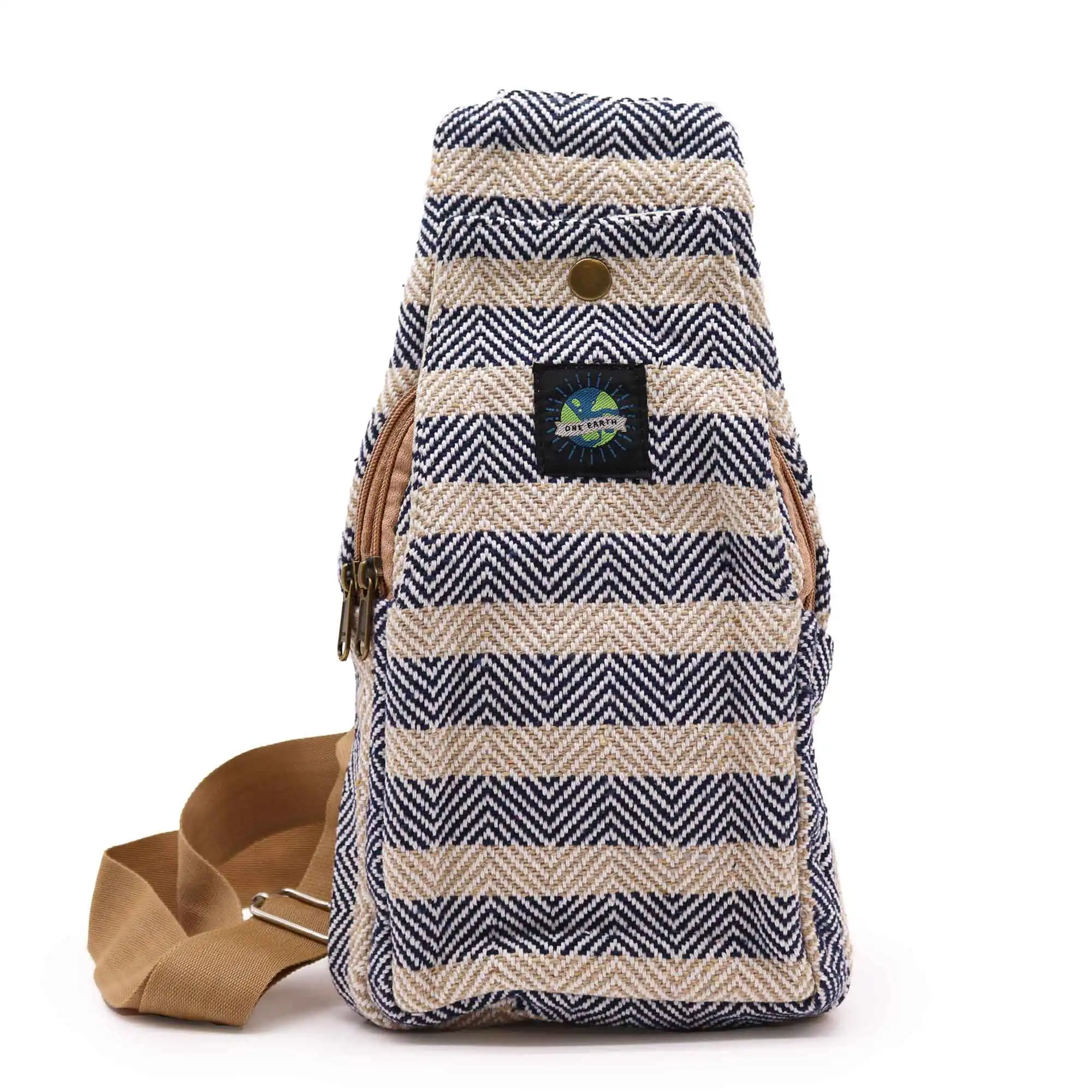 Body Cross Bag Natural Cotton – Tan & Navy | www.artisangoods.co.uk 2 Body Cross Bag Natural Cotton – Tan & Navy | www.artisangoods.co.uk 1