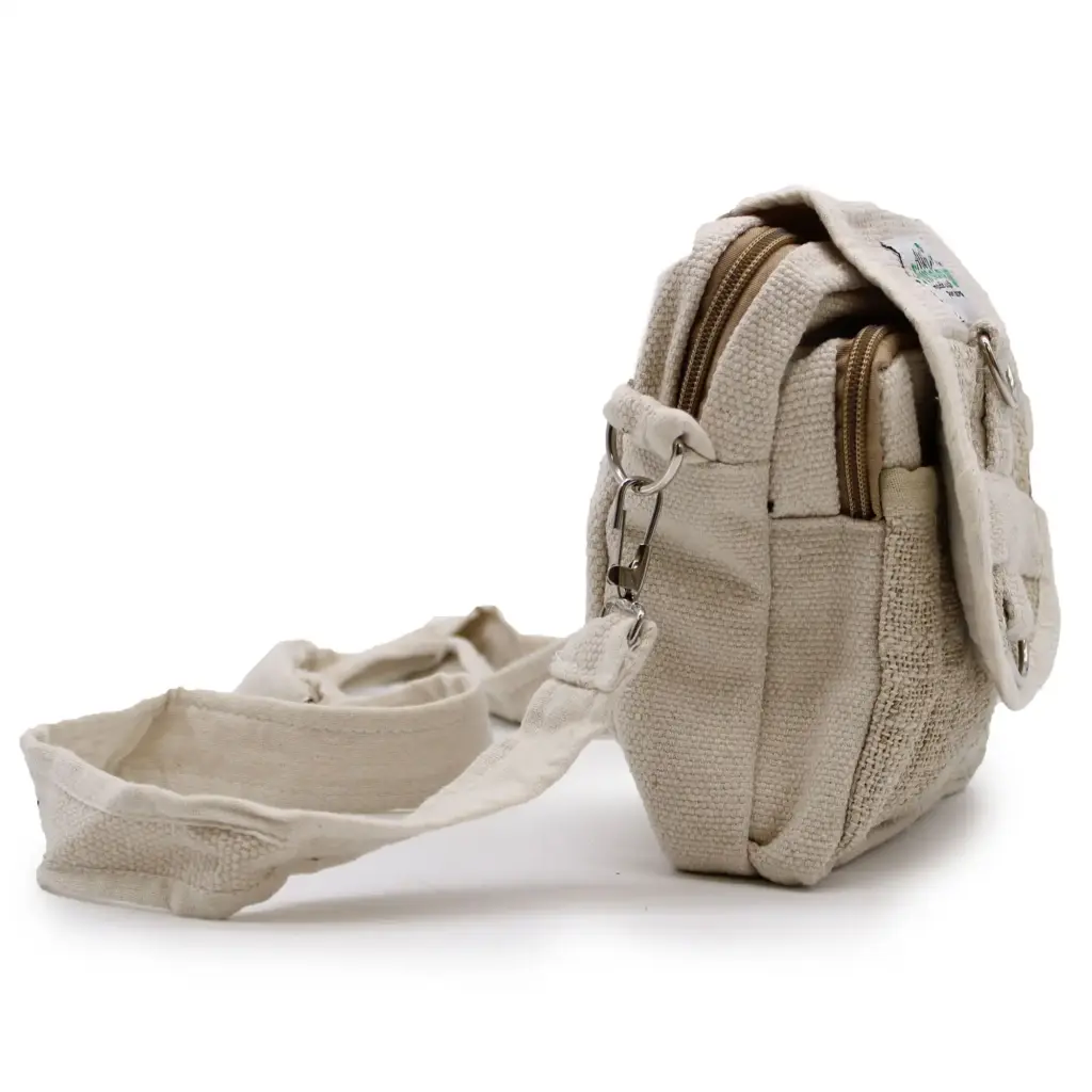 Body-Cross Natural Hemp & Cotton Travel Bag | www.artisangoods.co.uk 2