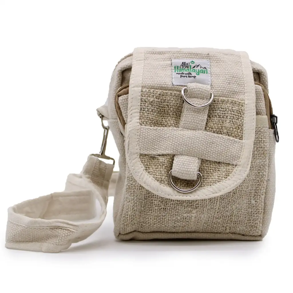Body-Cross Natural Hemp & Cotton Travel Bag | www.artisangoods.co.uk