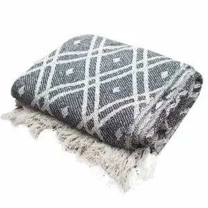 Boho Comfort Throws – Black & Biege Regency | www.artisangoods.co.uk 3