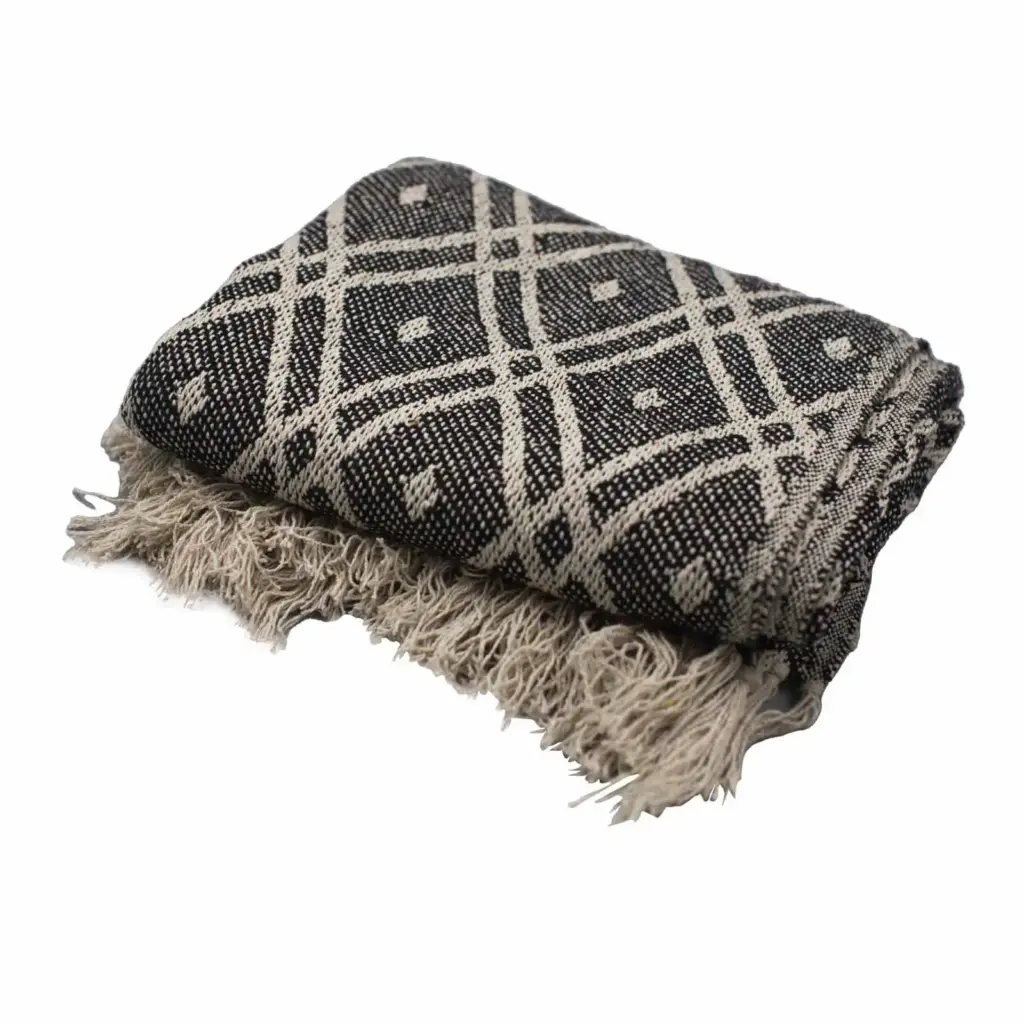 Boho Comfort Throws – Black & Biege Regency | www.artisangoods.co.uk 4 Boho Comfort Throws – Black & Biege Regency | www.artisangoods.co.uk 4