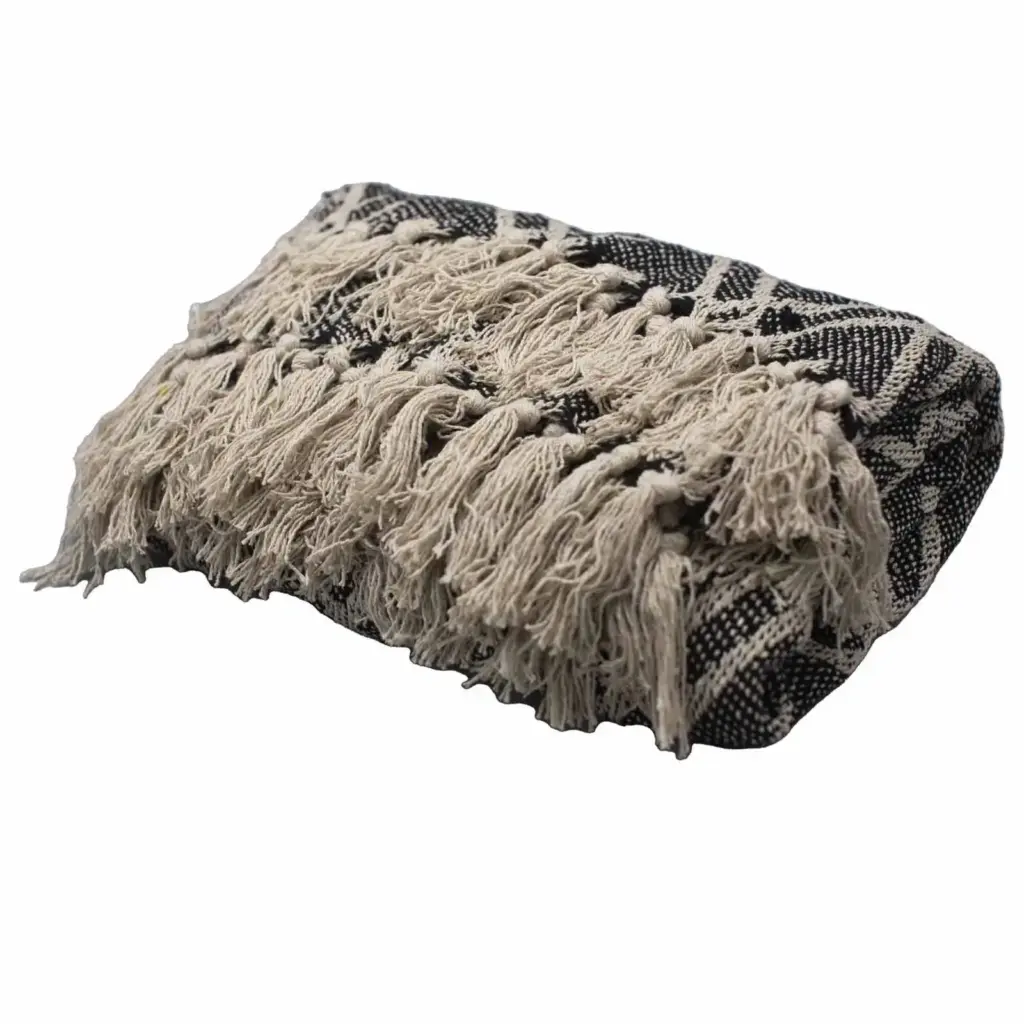 Boho Comfort Throws – Black & Biege Regency | www.artisangoods.co.uk 2 Boho Comfort Throws – Black & Biege Regency | www.artisangoods.co.uk 2