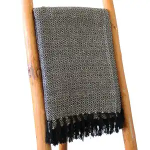 Boho Comfort Throws – Charcoal | www.artisangoods.co.uk 1