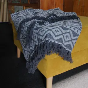 Boho Comfort Throws – Grey Geometric | www.artisangoods.co.uk 4
