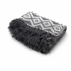 Boho Comfort Throws – Grey Geometric | www.artisangoods.co.uk 2
