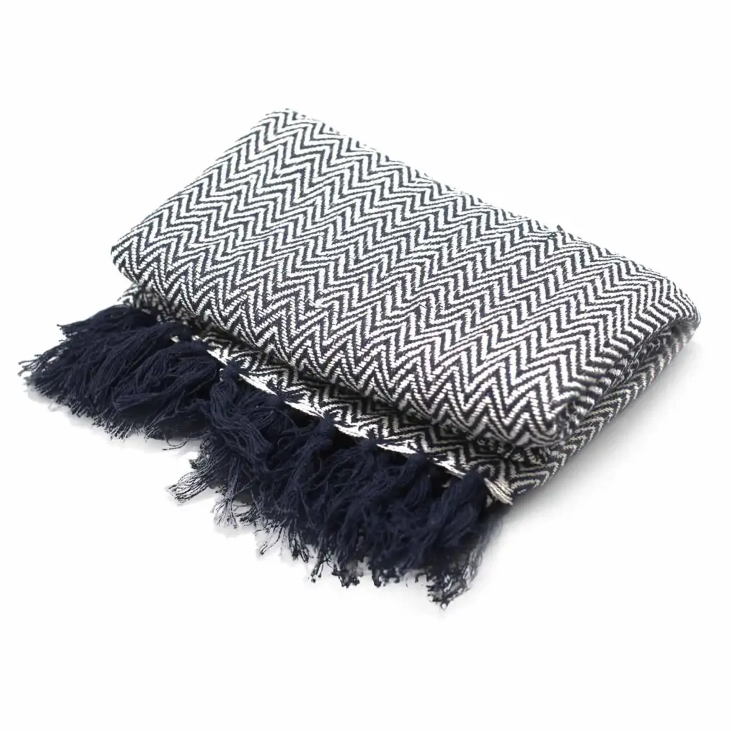 Boho Comfort Throws – Navy Zigzag | www.artisangoods.co.uk 3 Boho Comfort Throws – Navy Zigzag | www.artisangoods.co.uk 3
