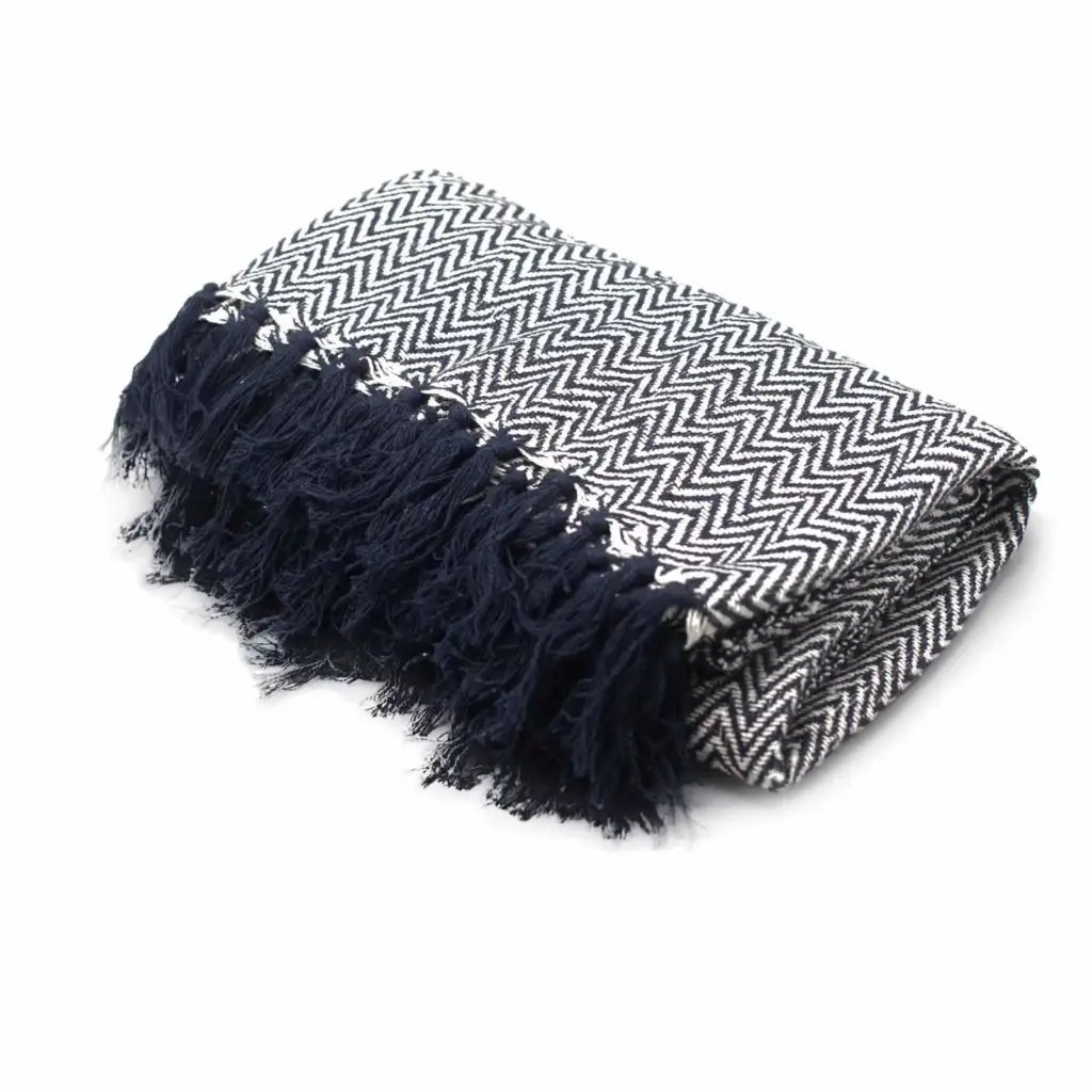 Boho Comfort Throws – Navy Zigzag | www.artisangoods.co.uk 4 Boho Comfort Throws – Navy Zigzag | www.artisangoods.co.uk 4