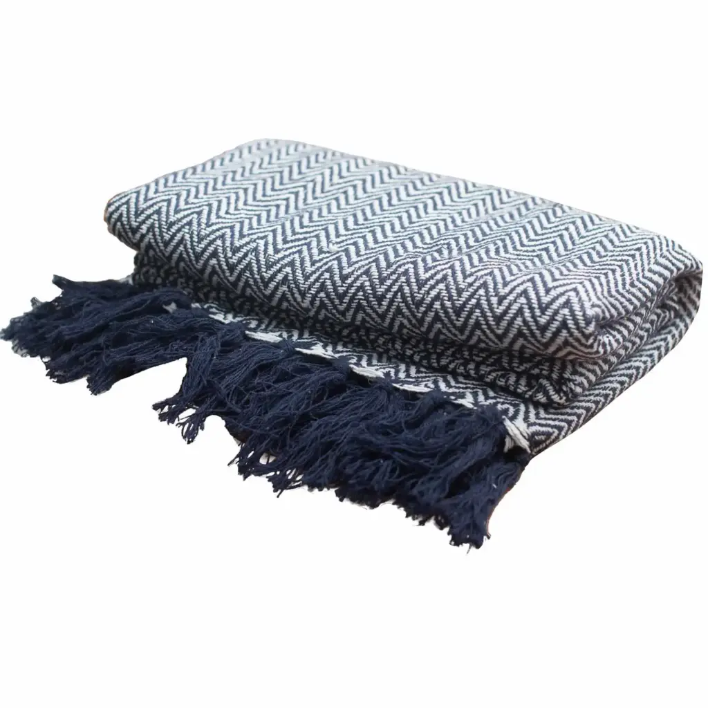 Boho Comfort Throws – Navy Zigzag | www.artisangoods.co.uk 2 Boho Comfort Throws – Navy Zigzag | www.artisangoods.co.uk 2
