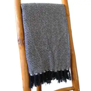 Boho Comfort Throws – Navy Zigzag | www.artisangoods.co.uk 1