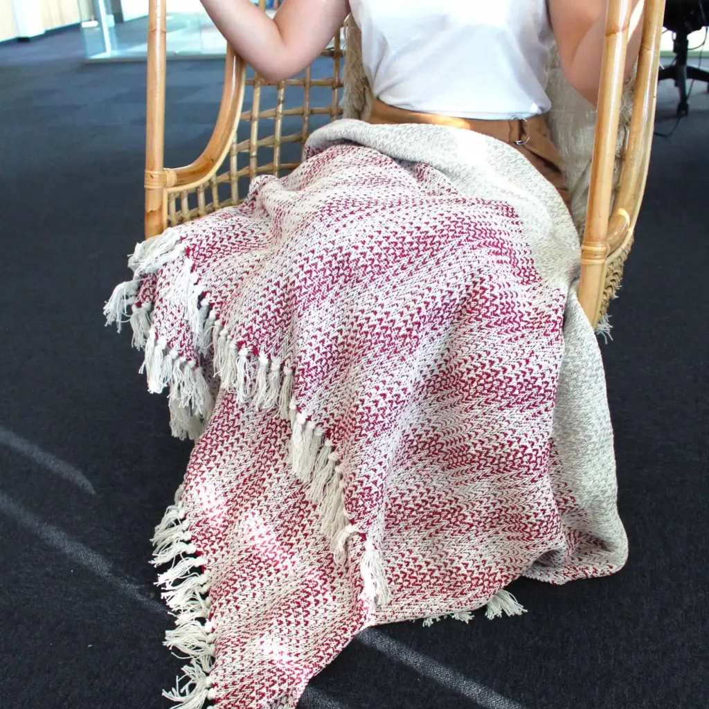 Boho Comfort Throws – Ruby Two Tone | www.artisangoods.co.uk 6