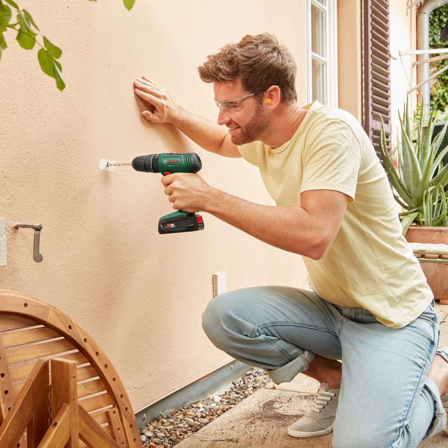 Bosch EasyImpact 18 V-40 Cordless Combi Drill with 2 Batteries