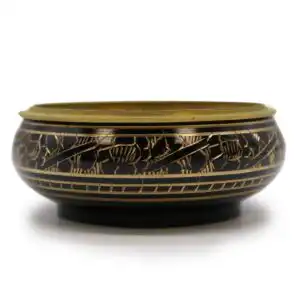 Brass Carved Charcoal Incense Jar | www.artisangoods.co.uk 1