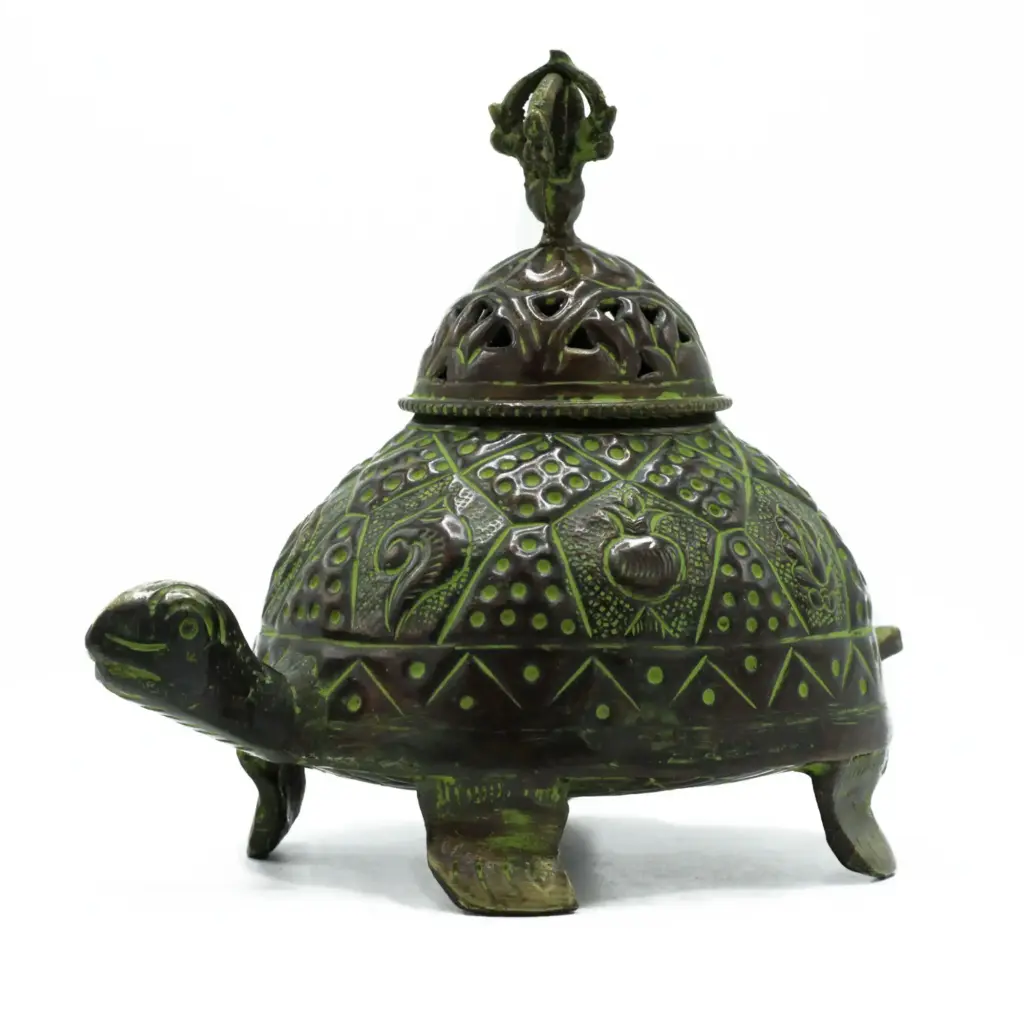 Brass Verdigris Tibetan Turtle Incense Holder – Lrg | www.artisangoods.co.uk 2 Brass Verdigris Tibetan Turtle Incense Holder – Lrg | www.artisangoods.co.uk 2