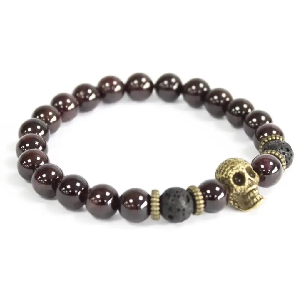 Bronze Skull / Blood Stone – Gemstone Bracelet | www.artisangoods.co.uk 3 Bronze Skull / Blood Stone – Gemstone Bracelet | www.artisangoods.co.uk 3