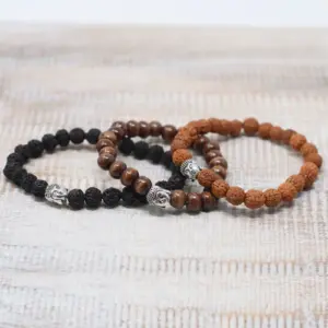 Brown Beads & Buddah Bangle | www.artisangoods.co.uk 2
