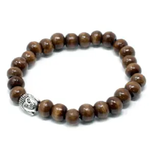 Brown Beads & Buddah Bangle | www.artisangoods.co.uk