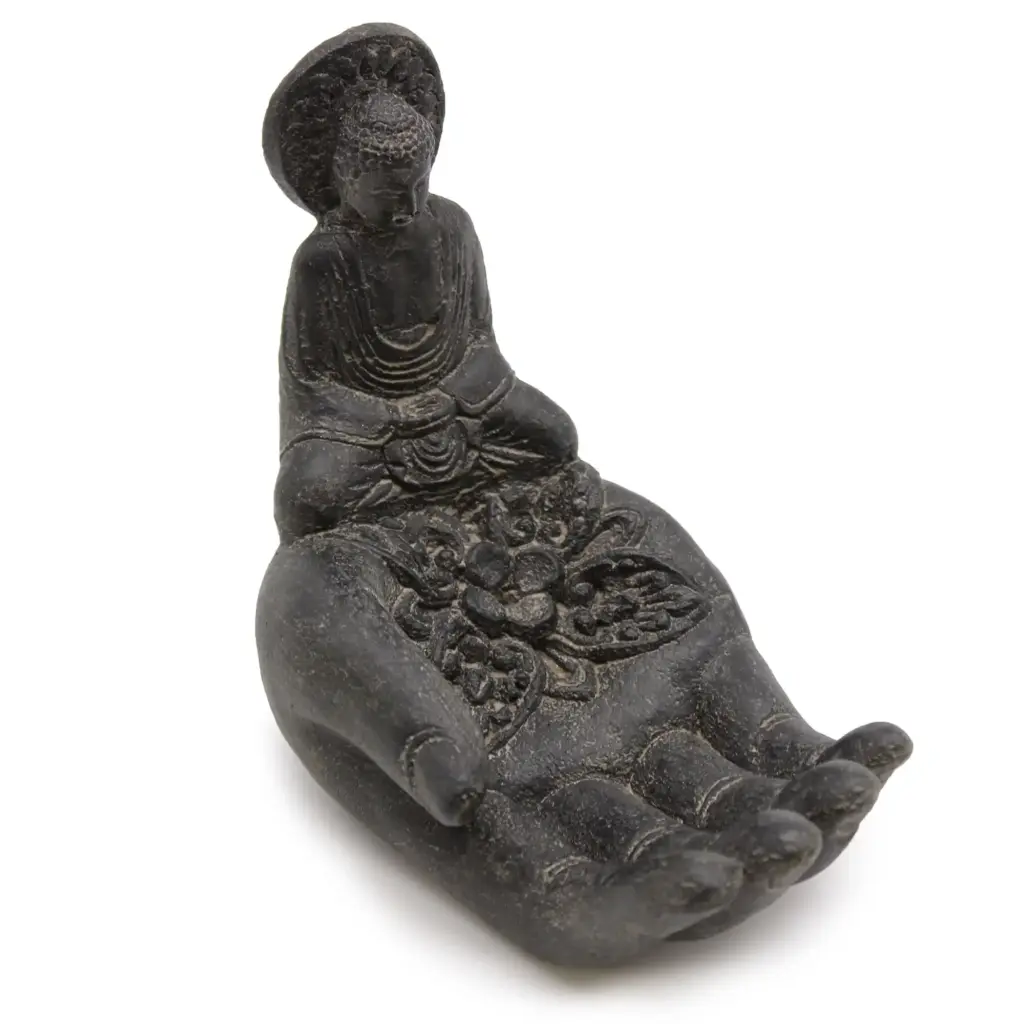 Buddah & Hand Incense Burner (black) | www.artisangoods.co.uk