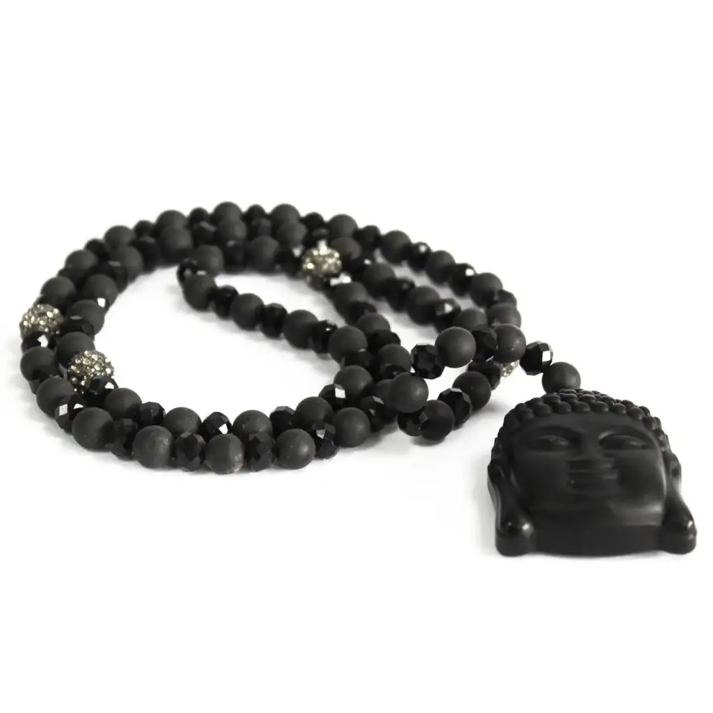 Buddha / Black Stone – Gemstone Necklace | www.artisangoods.co.uk 2 Buddha / Black Stone – Gemstone Necklace | www.artisangoods.co.uk 2