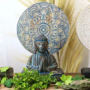 Buddha Feng Shui Set – Flower Mandala – Blue | www.artisangoods.co.uk 4