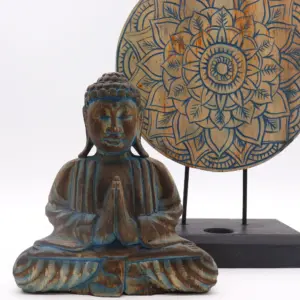 Buddha Feng Shui Set – Flower Mandala – Blue | www.artisangoods.co.uk 2