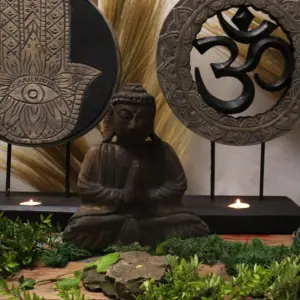 Buddha Feng Shui Set – Om – Grey & Black | www.artisangoods.co.uk 6