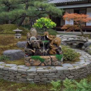 Buddha Hand & Head Tabletop Water Feature (20x25x35cm) | www.artisangoods.co.uk 3