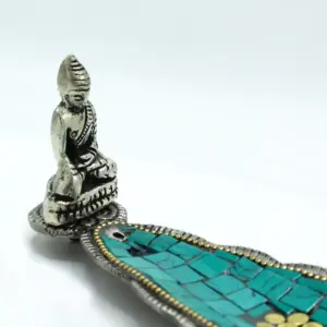 Buddha Long Leaf Tibetan Decor Incense Holder | www.artisangoods.co.uk 4