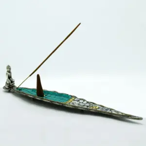 Buddha Long Leaf Tibetan Decor Incense Holder | www.artisangoods.co.uk 2