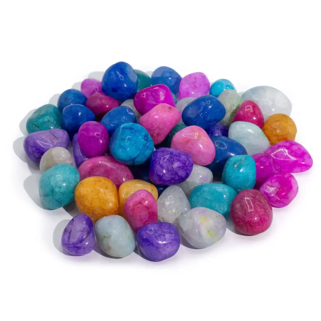 Bulk Treated Mixed Crackle Quatz- 1kg (aprox. 70 stones) | www.artisangoods.co.uk