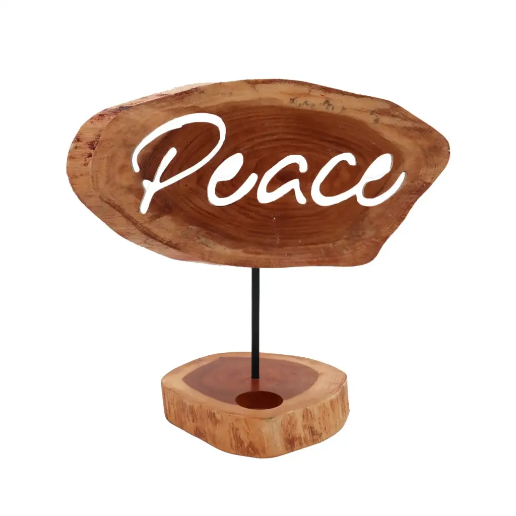 Candle Holder Sign – Peace | www.artisangoods.co.uk