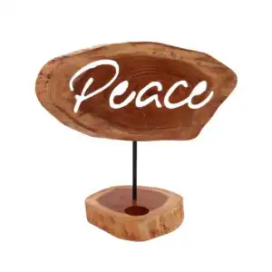 Candle Holder Sign – Peace | www.artisangoods.co.uk