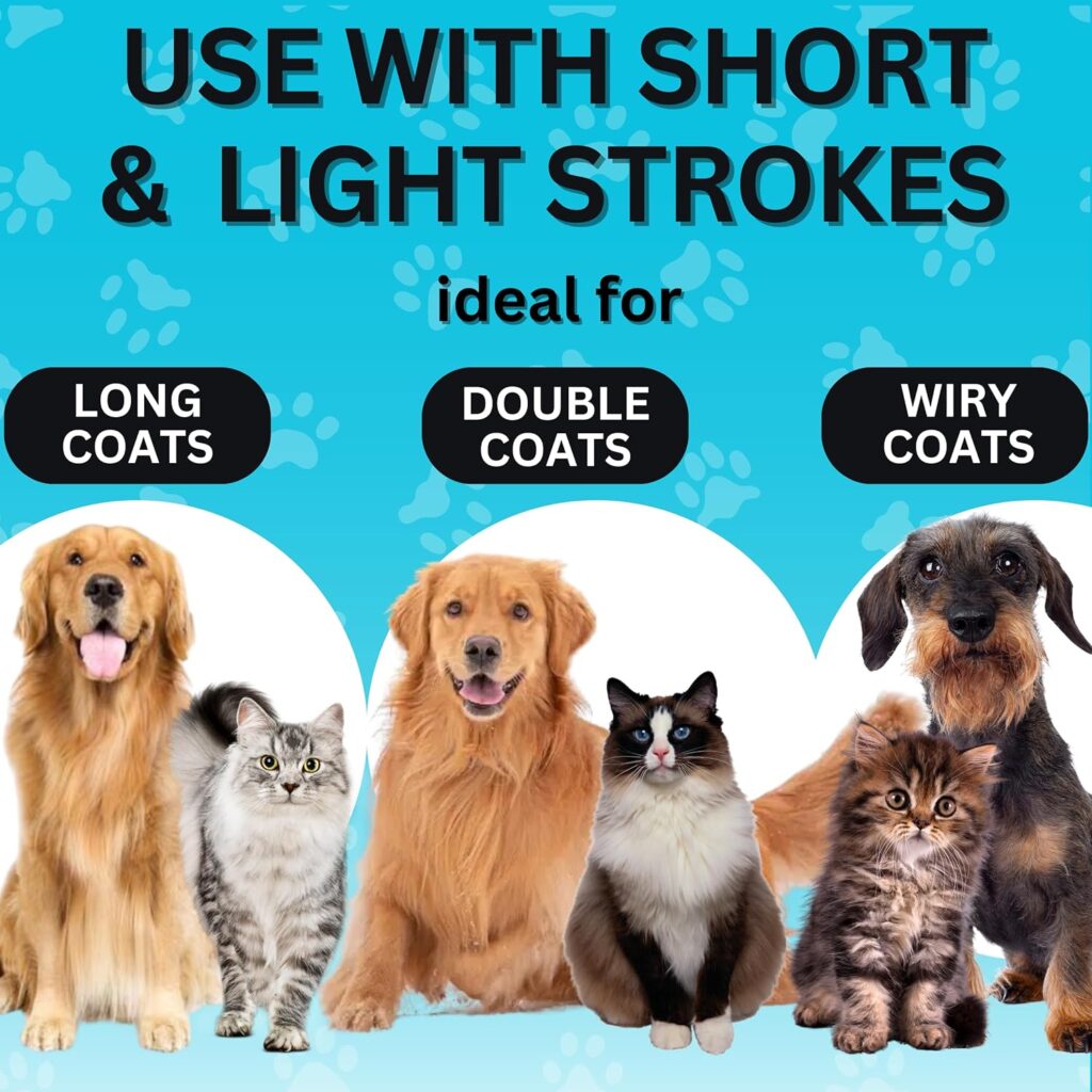 Candure Dematting Comb for Dogs and Cats Blue 17+9 Double-Sided