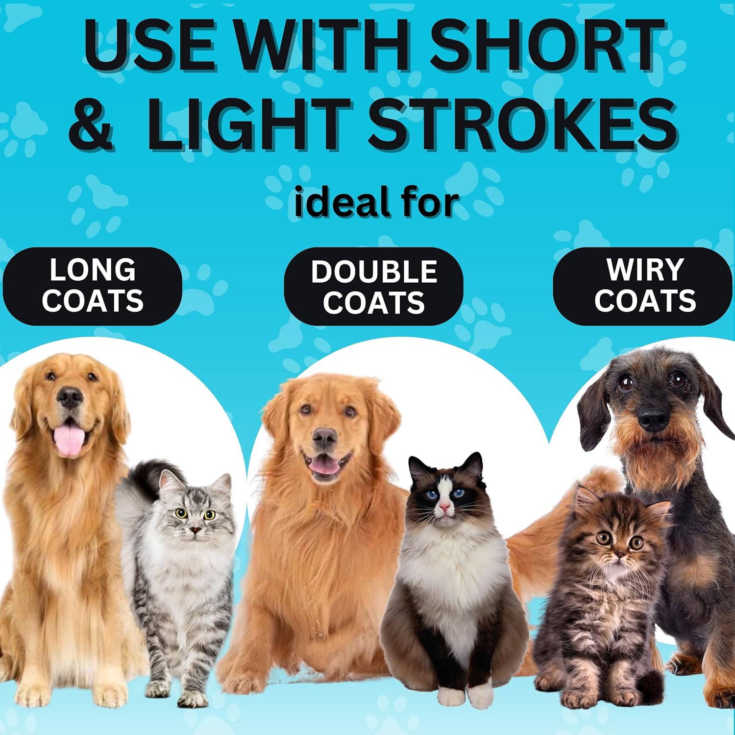 Candure Dematting Comb for Dogs and Cats Blue 17+9 Double-Sided
