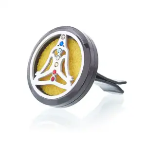 Car Diffuser Kit – Pewter Yoga Chakra – 30mm | www.artisangoods.co.uk 4