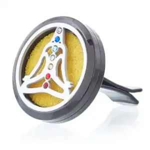 Car Diffuser Kit – Pewter Yoga Chakra – 30mm | www.artisangoods.co.uk 5