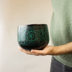 Cauldron Singing Bowl – Magic Mushroom – Green (15cm) | www.artisangoods.co.uk 8