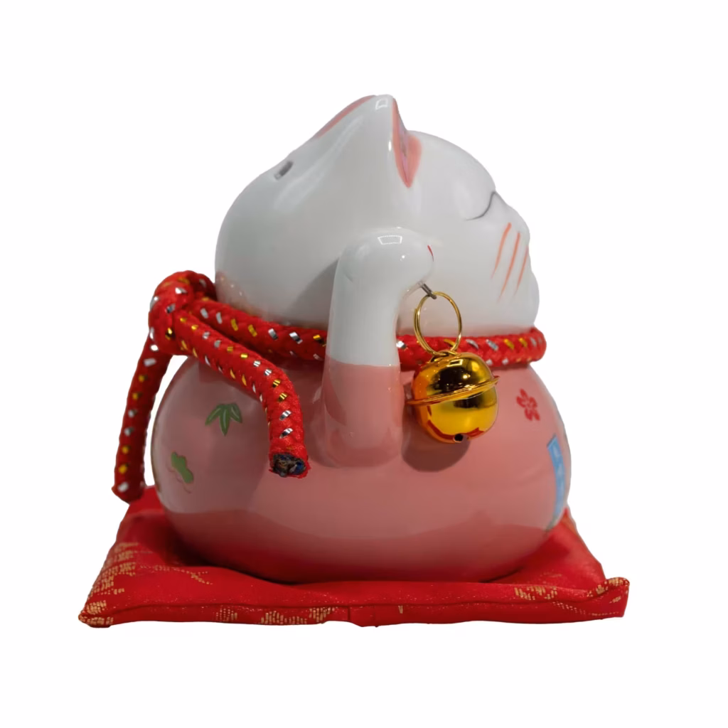 Ceramic Money Cat Bank – Pink on Cushion | www.artisangoods.co.uk 2 Ceramic Money Cat Bank – Pink on Cushion | www.artisangoods.co.uk 2