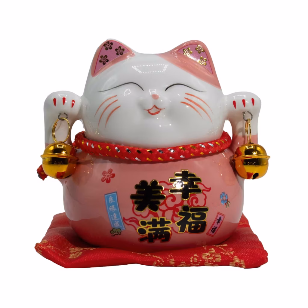 Ceramic Money Cat Bank – Pink on Cushion | www.artisangoods.co.uk 3 Ceramic Money Cat Bank – Pink on Cushion | www.artisangoods.co.uk 3