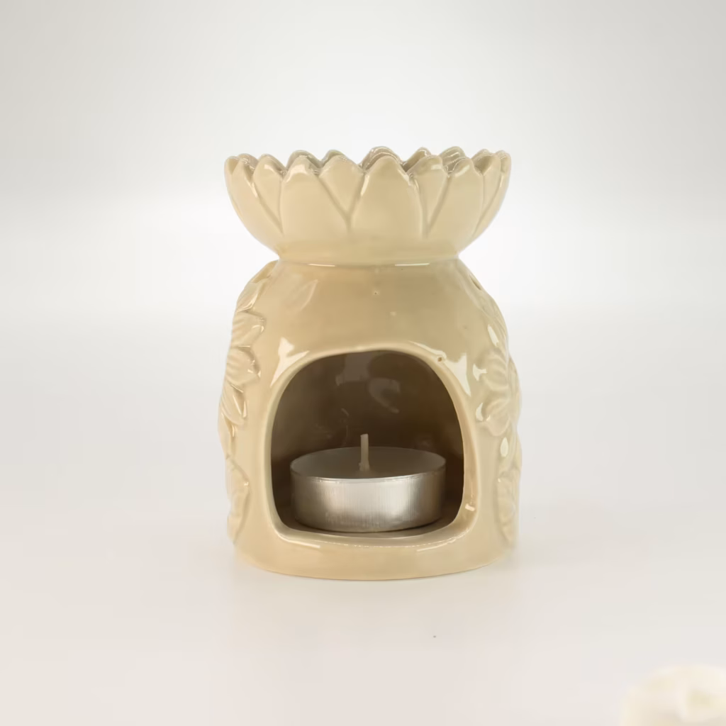 Ceramic Sunflower Oil Burner – Pastel Beige | www.artisangoods.co.uk 5 Ceramic Sunflower Oil Burner – Pastel Beige | www.artisangoods.co.uk 5
