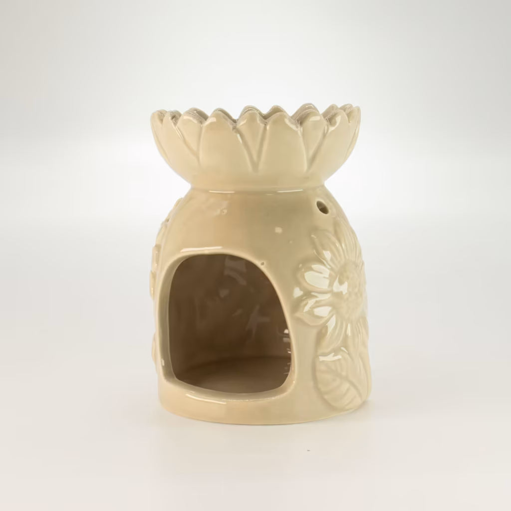 Ceramic Sunflower Oil Burner – Pastel Beige | www.artisangoods.co.uk 3 Ceramic Sunflower Oil Burner – Pastel Beige | www.artisangoods.co.uk 3
