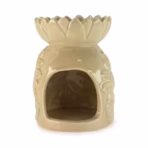 Ceramic Sunflower Oil Burner – Pastel Beige | www.artisangoods.co.uk Ceramic Sunflower Oil Burner - Pastel Beige