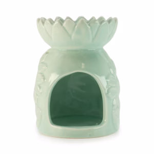 Ceramic Sunflower Oil Burner – Pastel Green | www.artisangoods.co.uk 5
