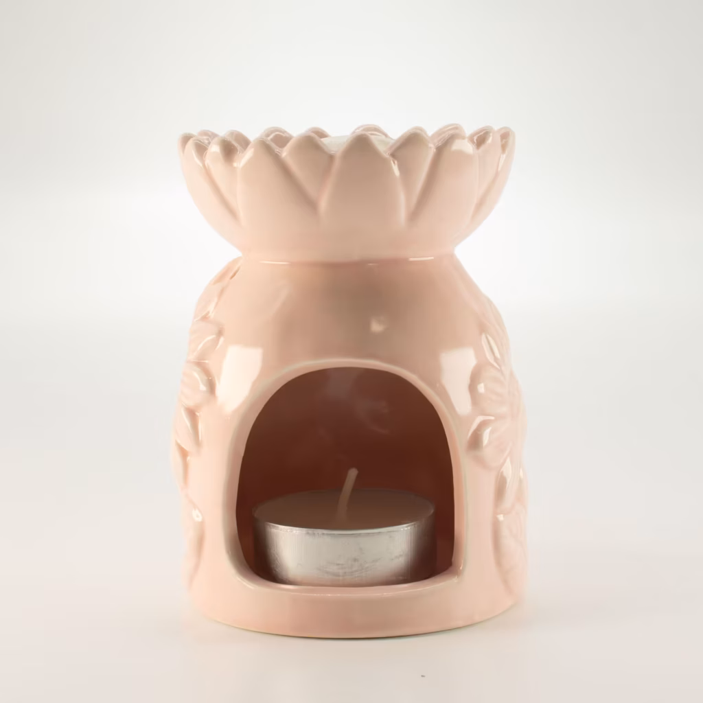 Ceramic Sunflower Oil Burner – Pastel Pink | www.artisangoods.co.uk 4 Ceramic Sunflower Oil Burner – Pastel Pink | www.artisangoods.co.uk 4
