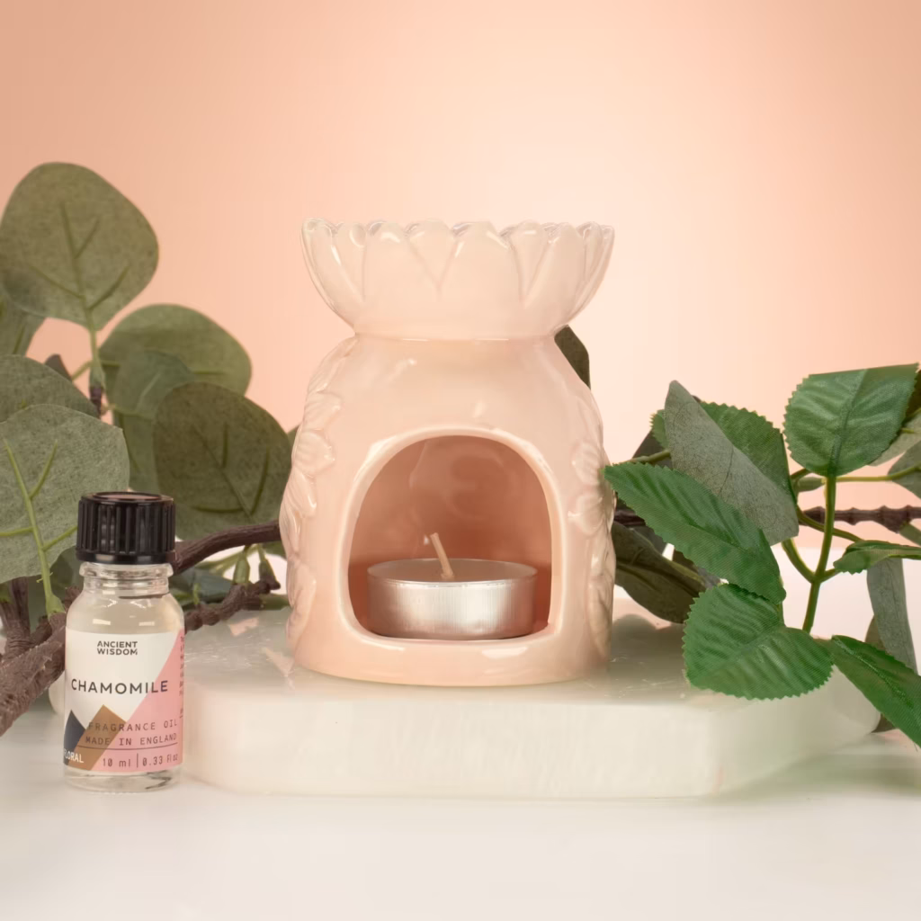 Ceramic Sunflower Oil Burner – Pastel Pink | www.artisangoods.co.uk 2 Ceramic Sunflower Oil Burner – Pastel Pink | www.artisangoods.co.uk 2