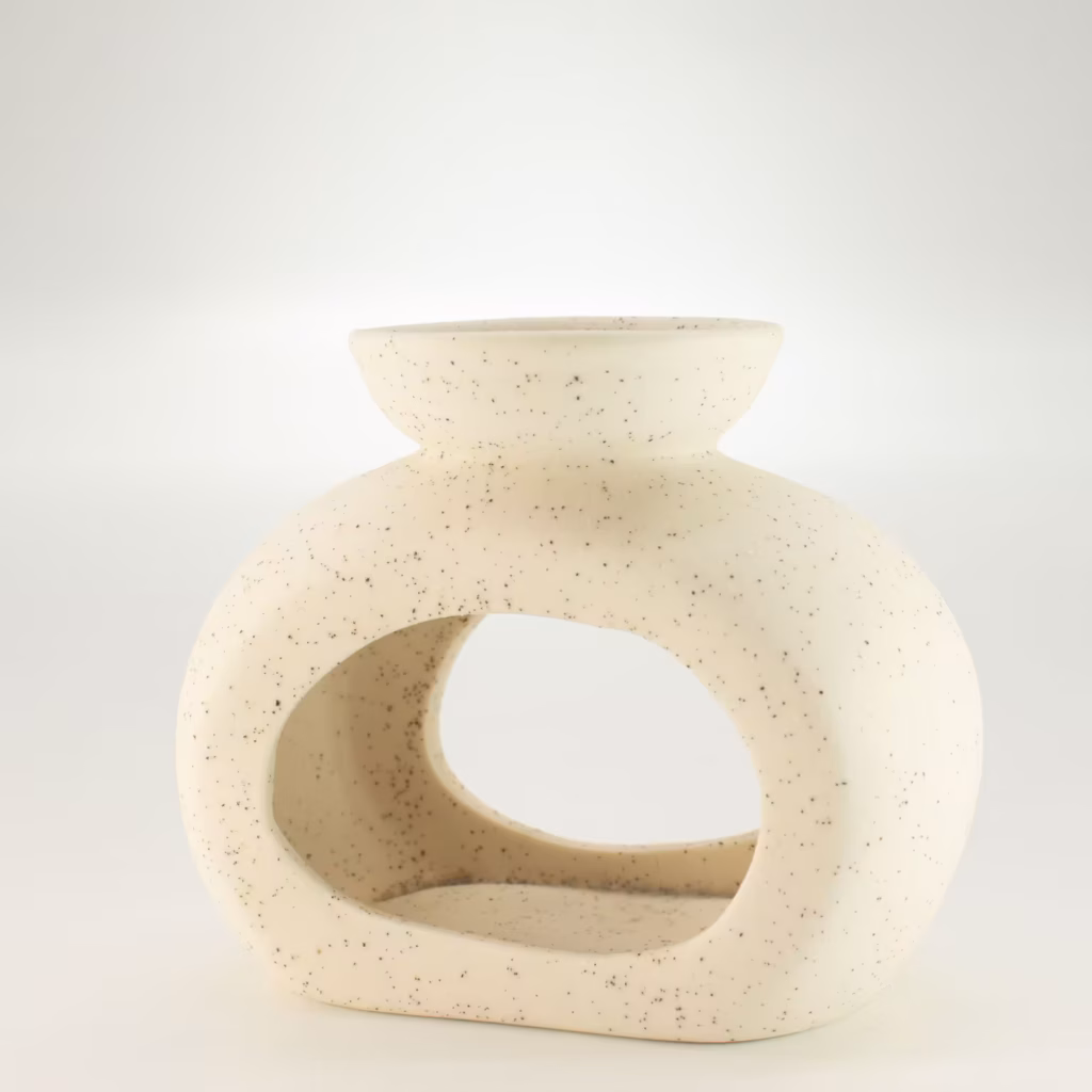 Ceramic Zen Oil Burner – Oval Pebble – Speckled Off-White | www.artisangoods.co.uk 4 Ceramic Zen Oil Burner – Oval Pebble – Speckled Off-White | www.artisangoods.co.uk 4