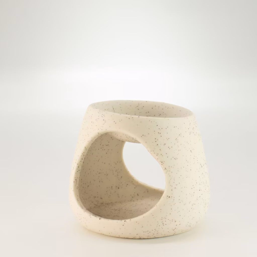 Ceramic Zen Oil Burner – Round Pebble – Speckled Off-White | www.artisangoods.co.uk 3 Ceramic Zen Oil Burner – Round Pebble – Speckled Off-White | www.artisangoods.co.uk 3