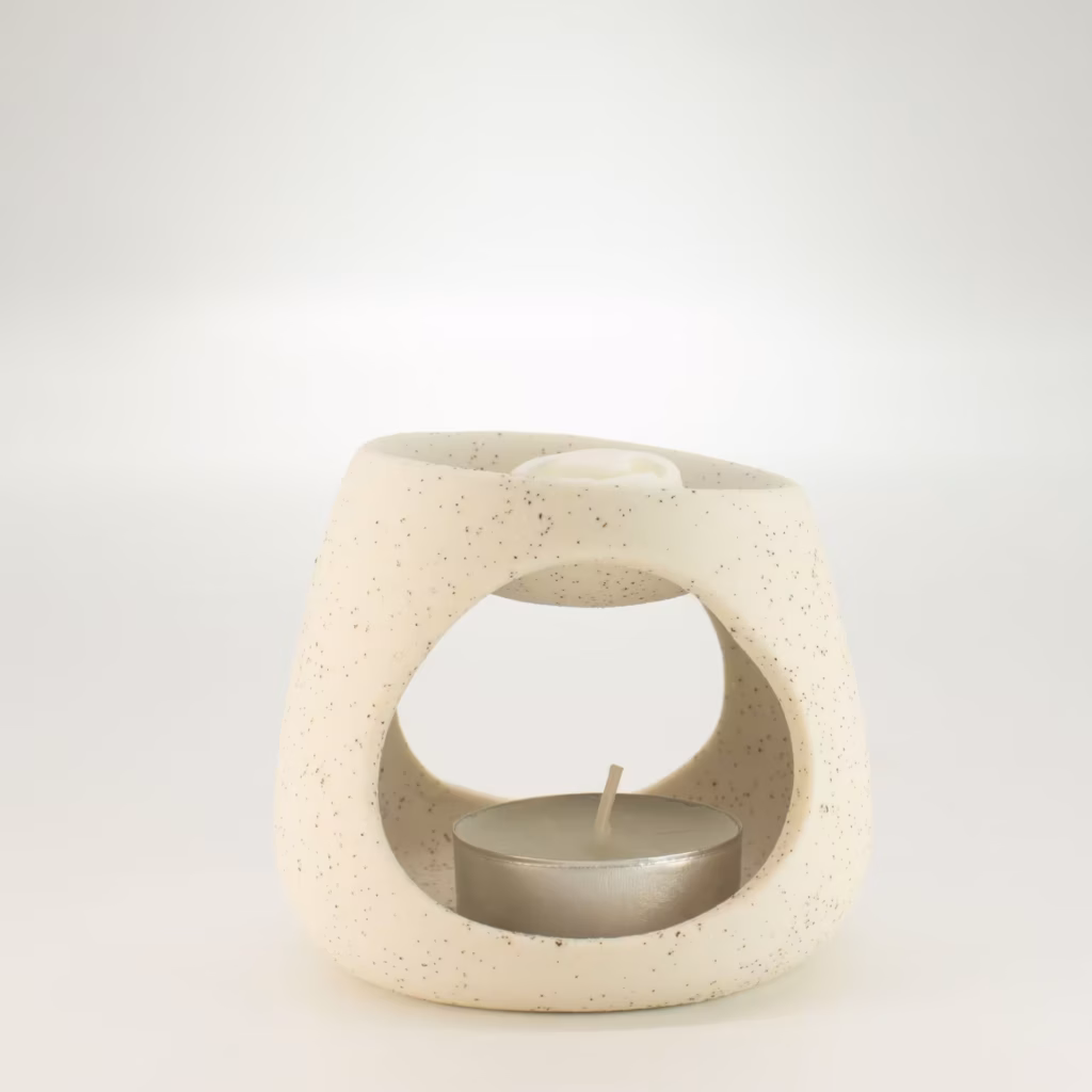 Ceramic Zen Oil Burner – Round Pebble – Speckled Off-White | www.artisangoods.co.uk 4 Ceramic Zen Oil Burner – Round Pebble – Speckled Off-White | www.artisangoods.co.uk 4