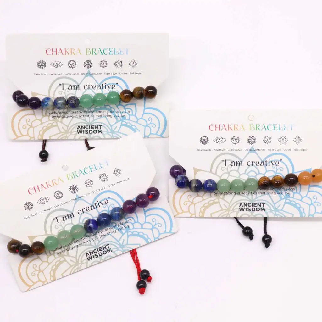 Chakra String Bracelet – 21 Stones | www.artisangoods.co.uk